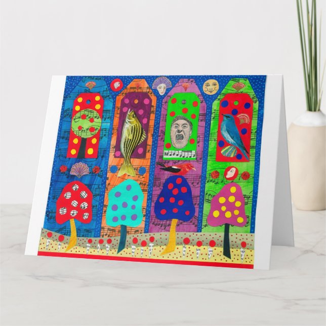 Cartão de Saudação de Dias Felizes (Frente)