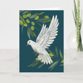 Cartão de Saudação de Dove de Paz e Branqueamento 