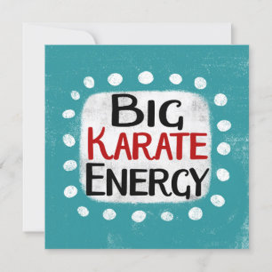 Cartão de Saudação de Energia Big Karate