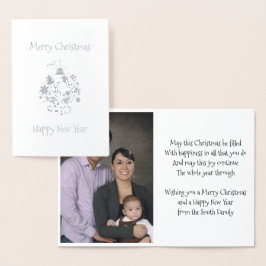 Cartão de Saudação de Enfeites de natal Retroativo