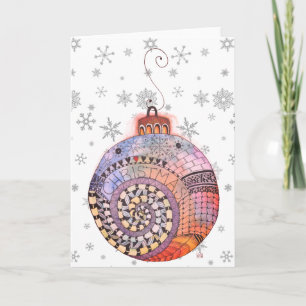 Cartão de saudação de Enfeites de natal Whimsic