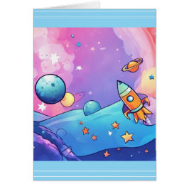 Cartão de Saudação de Entrega Trendy Rocket