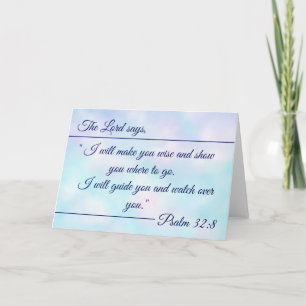 Cartão De Saudação De Escritura "Psalm 32:8"