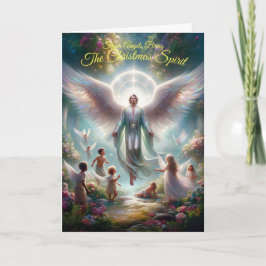 Cartão de Saudação de Espírito de Natal Dobrado