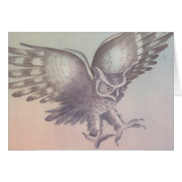 Cartão de Saudação de Esquema "Coruja"