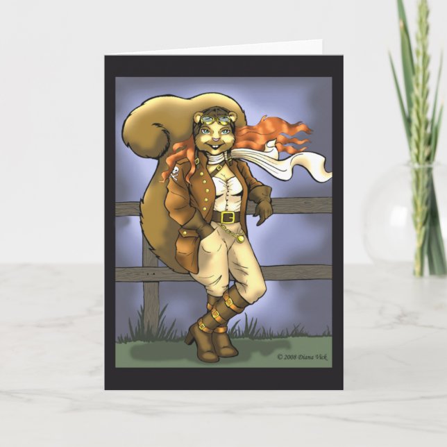 Cartão de Saudação de Esquilo Voador (Frente)