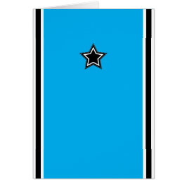 Cartão de Saudação de Estrela Moderna e Faixa - Az