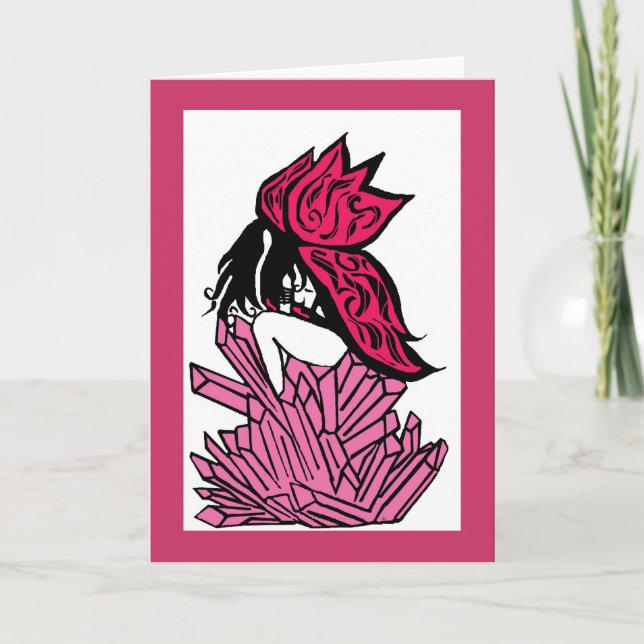 Cartão de saudação de fadas de cristal (Frente)