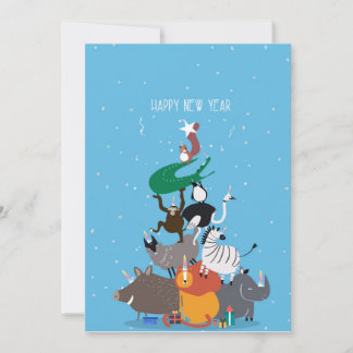 Cartão de saudação de feliz ano novo