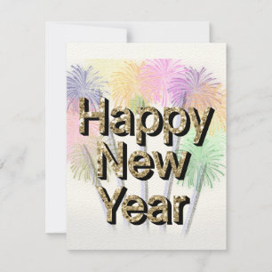 Cartão de saudação de feliz ano novo