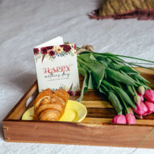 Cartão de Saudação de Feliz dia de as mães Floral