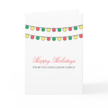 Cartão de Saudação de Feriado das Luzes