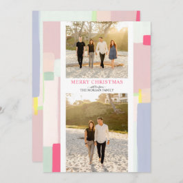 Cartão de Saudação de Feriado de Natal de Arte Col