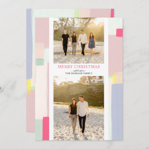 Cartão de Saudação de Feriado de Natal de Arte Col