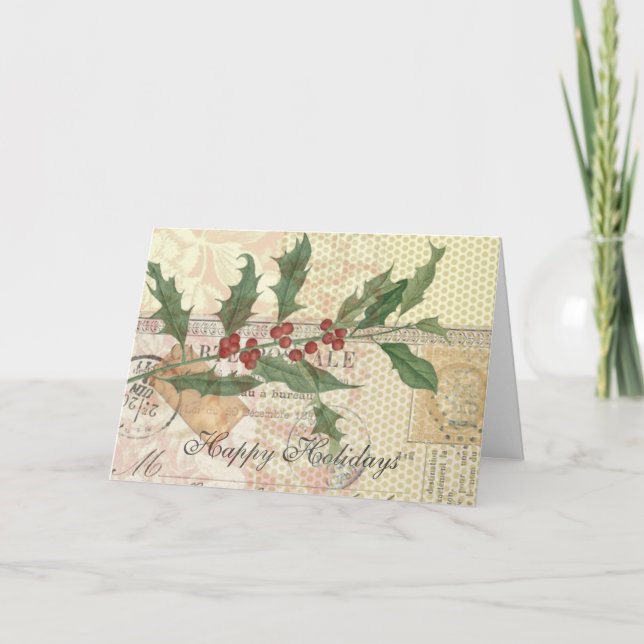 Cartão de Saudação de Feriados Felizes (Frente)