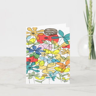 Cartão de saudação de Flor - Colagem
