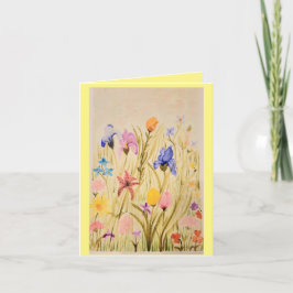 Cartão de saudação de flor silvestre