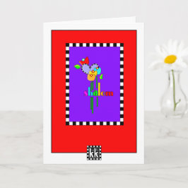 Cartão de saudação de Flores Estilizadas Shalom