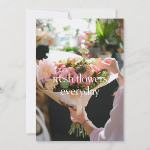 Cartão de Saudação de Flores Frescas