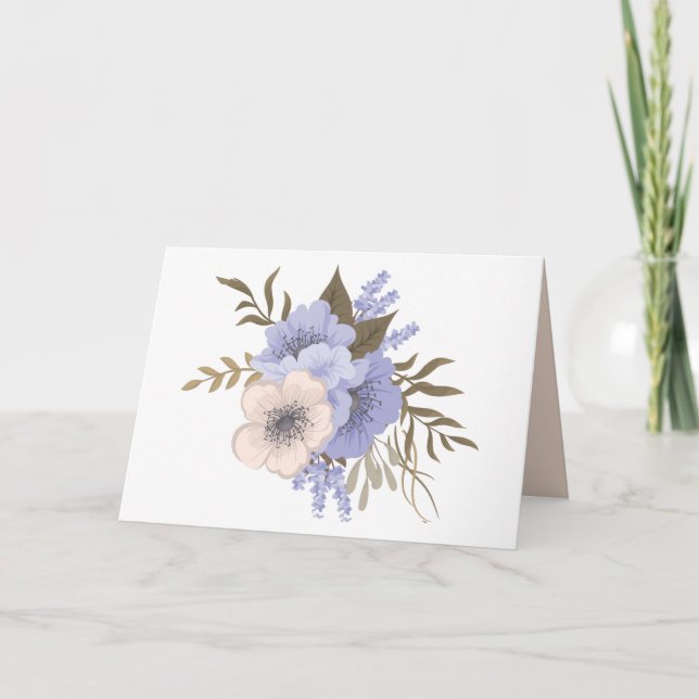 Cartão de saudação de flores primaveras (Frente)