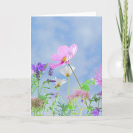 Cartão de Saudação de Flores Selvagens do vazio