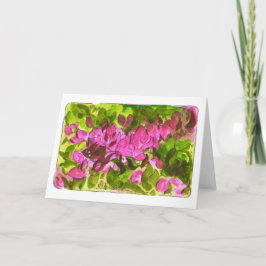 Cartão de Saudação de Flores Tropicais Rosa Dobrad