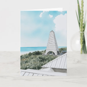 Cartão de Saudação de Flórida em Aquarela 30A