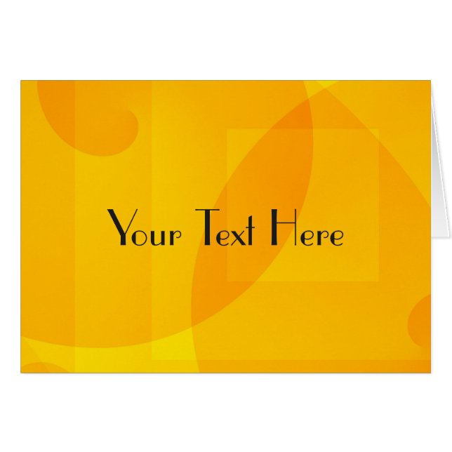 Cartão de Saudação de Formas Geométricas Amarelo-L (Frente Horizontal)