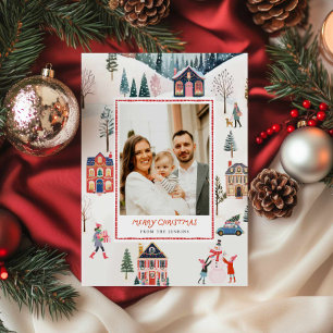 Cartão de Saudação de Foto de Feliz Natal Clássico