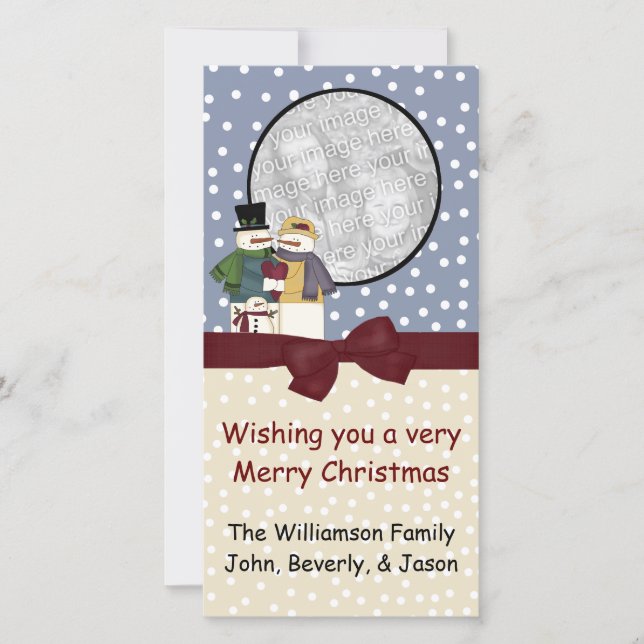 Cartão de Saudação de Foto de Natal (Frente)