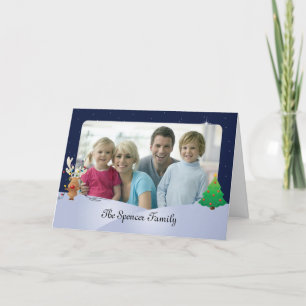 Cartão de Saudação de Foto de Natal com Rudolph (5