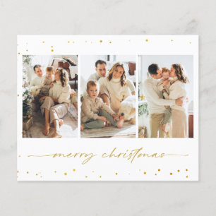 Cartão de Saudação de Foto de Natal Glitter