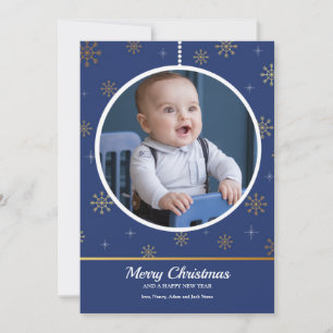 Cartão de Saudação de Foto de Ornamento de Feriado