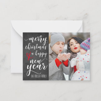 Cartão de Saudação de Foto do Quadro Feliz de Nata