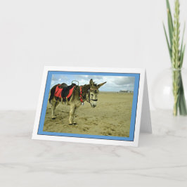 Cartão de Saudação de Foto Donkey
