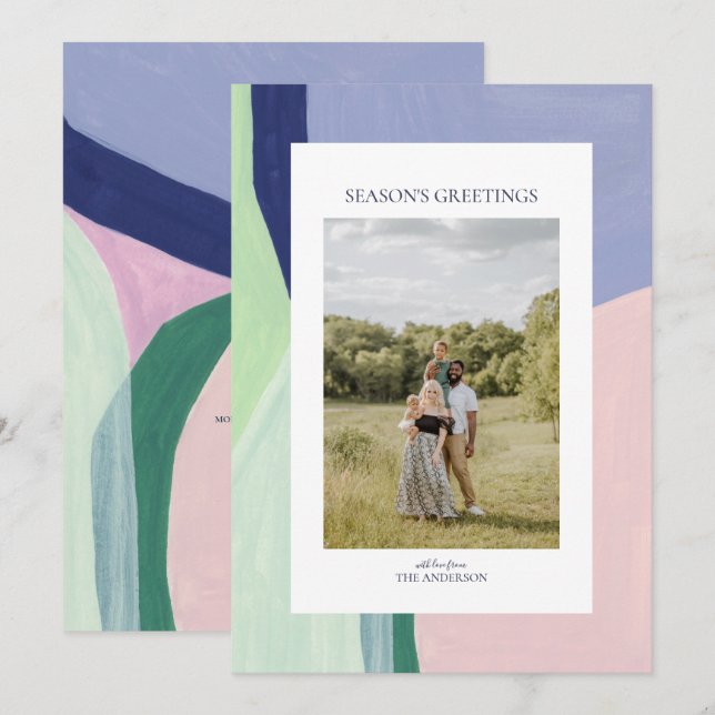 Cartão de Saudação de Foto Feriado de Natal (Frente/Verso)