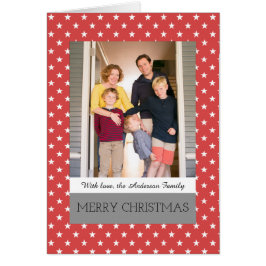 Cartão de Saudação de Foto Festivo de Estrelas Ver