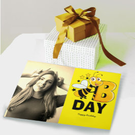 Cartão de saudação de fotos de aniversário feliz e