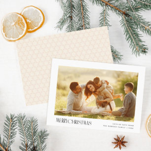 cartão de saudação de fotos de natal de merenda de