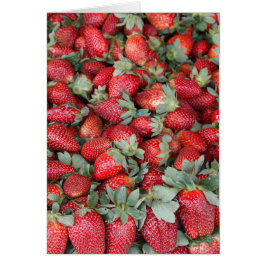 Cartão de Saudação de Fruta de Morango