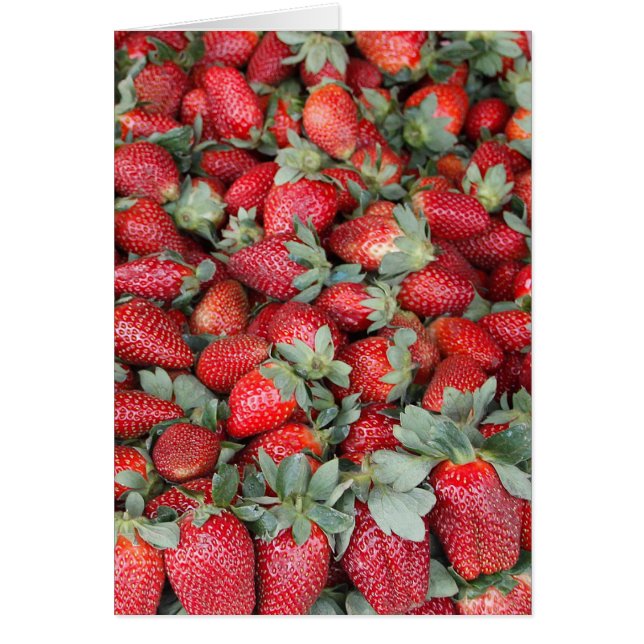 Cartão de Saudação de Fruta de Morango (Frente)