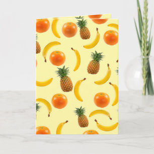 Cartão de saudação de Fruta tropical