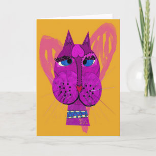 Cartão de saudação de Gatinho Diva