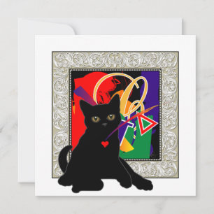Cartão de Saudação de Gato de Amor