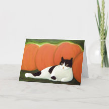 Cartão de Saudação de Gato Halloween