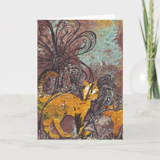 Cartão de Saudação de Gatos de Outono