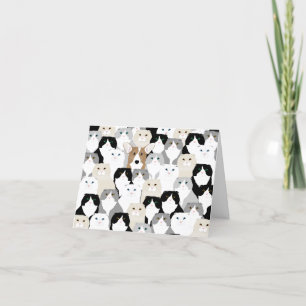 Cartão de saudação de gatos e cães