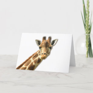 Cartão de Saudação de Girafa de Pescoço Longo