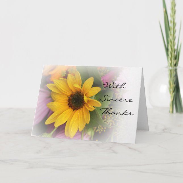 Cartão de Saudação de Girassol (Frente)