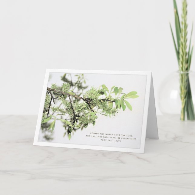 Cartão de saudação de graduação cristã verso bíbli (Frente)